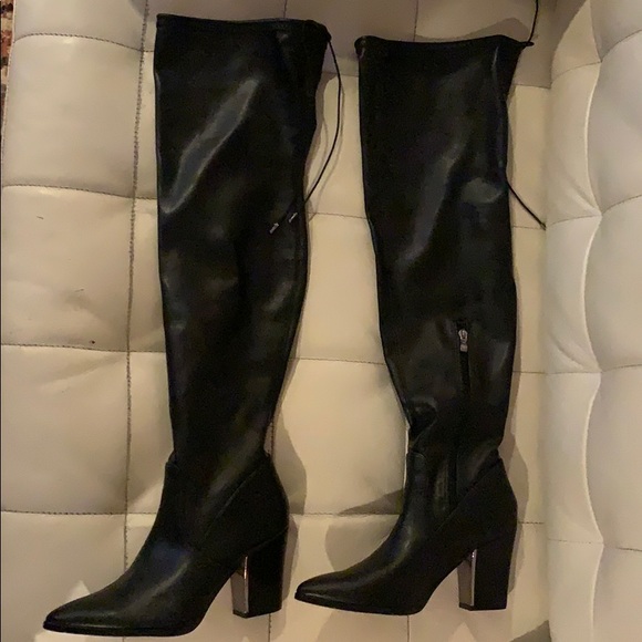 Vintage Havana Black Thigh High Boots - Picture 2 of 5